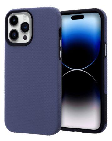 Shock Absorption Protective Dual Layer Case - NAVY BLUE for iPhone 14 Pro (Only Ground Shipping)