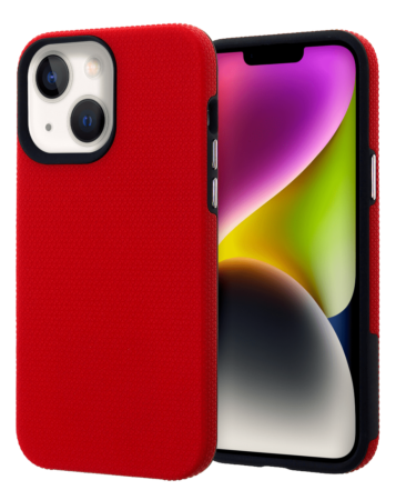 Shock Absorption Protective Dual Layer Case - RED for iPhone 13 / 14 / 16e / 17e (Only Ground Shipping)