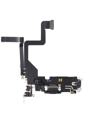 Grab the wholesale deals on the charging port flex cable for iPhone 14 Pro in Space Black, aftermarket.