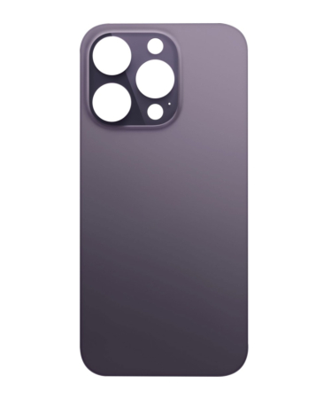 Shop the back glass with bigger camera hole for iPhone 14 Pro in Deep Purple, no logo.