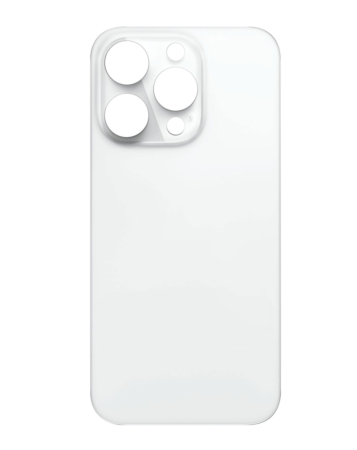 Order the back glass with bigger camera hole for iPhone 14 Pro in Silver, no logo.