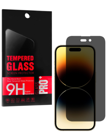 Shop the privacy tempered glass for iPhone 14 Pro, 2.5D single piece.
