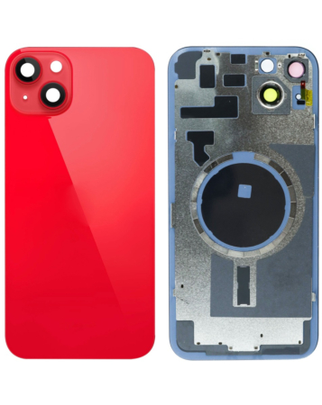 Purchase the back glass with frame and MagSafe magnet for the iPhone 14 Plus — in Red, no logo.