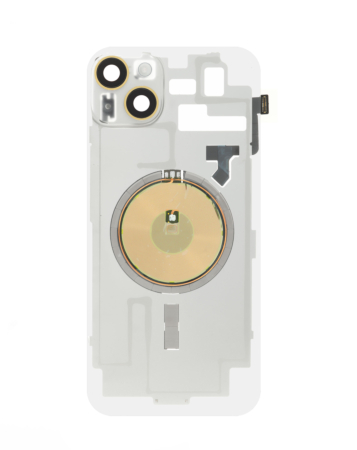 Clear Back Glass with Wireless NFC and MagSafe Magnet for iPhone 14 Plus (NO LOGO) (YELLOW)
