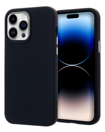 Shock Absorption Protective Dual Layer Case - BLACK for iPhone 14 Pro Max (Only Ground Shipping)