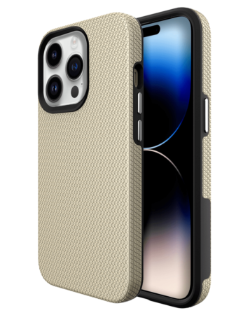 Shock Absorption Protective Dual Layer Case - GOLD for iPhone 14 Pro (Only Ground Shipping)