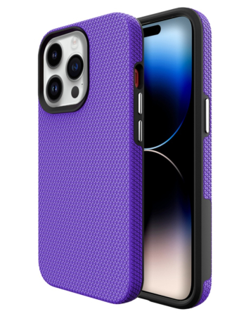 Shock Absorption Protective Dual Layer Case - PURPLE for iPhone 12 / 12 Pro (Only Ground Shipping)