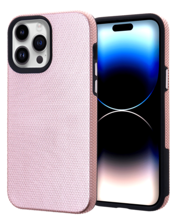 Shock Absorption Protective Dual Layer Case - ROSE GOLD for iPhone 14 Pro Max (Only Ground Shipping)