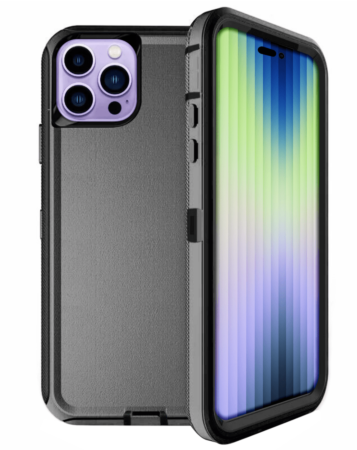 Heavy Duty Case for iPhone 14 Pro Max (BLACK) (Only Ground Shipping)