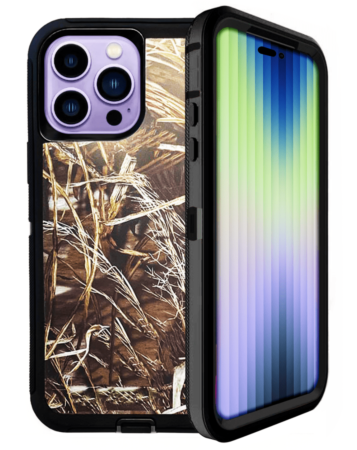 Heavy Duty Case for iPhone 14 Pro (CAMO BLACK) (Only Ground Shipping)