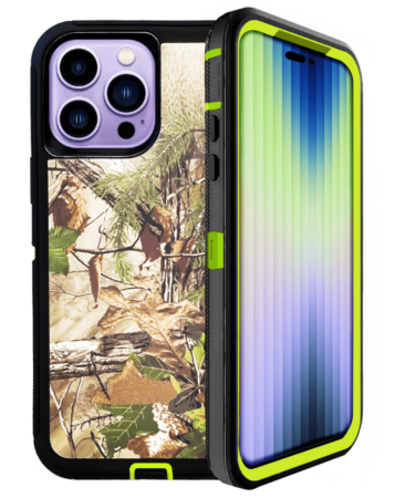 Heavy Duty Case for iPhone 14 Pro Max (CAMO GREEN) (Only Ground Shipping)