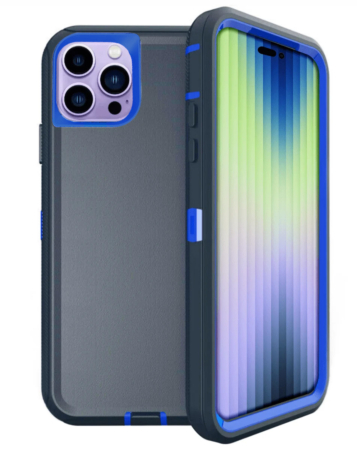 Heavy Duty Case for iPhone 14 Pro Max (DARK BLUE) (Only Ground Shipping)