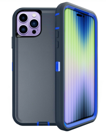Heavy Duty Case for iPhone 14 Pro (DARK BLUE) (Only Ground Shipping)