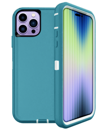 Heavy Duty Case for iPhone 14 Pro Max (TEAL) (Only Ground Shipping)
