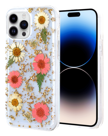 Real Flower Case - Style 14 for iPhone 14 Pro (Only Ground Shipping)