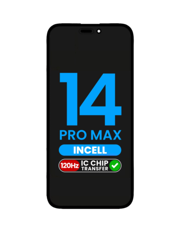 Purchase the LCD Assembly for iPhone 14 Pro Max, aftermarket Incell QV6, 90Hz, IC transfer eligible.