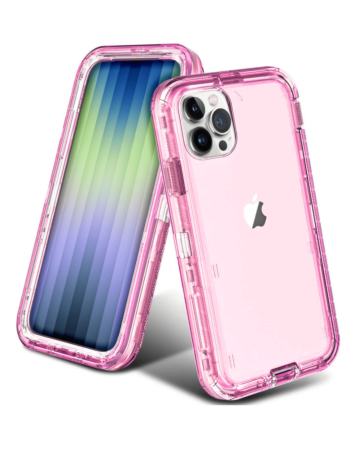 Transparent Shockproof Case - PINK for iPhone 14 Pro (Only Ground Shipping)