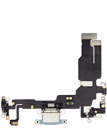 Grab the wholesale deals on the charging port flex cable for iPhone 15 in blue, aftermarket version.
