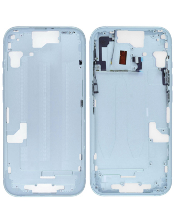 Buy the Middle Frame with Small Parts for iPhone 15 in blue, international version.
