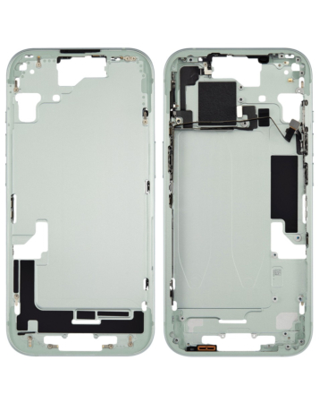 Shop the Middle Frame with Small Parts for iPhone 15 in green, US version.
