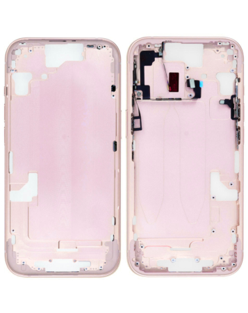 Grab the wholesale deals on the Middle Frame with Small Parts for iPhone 15 in pink, international version.
