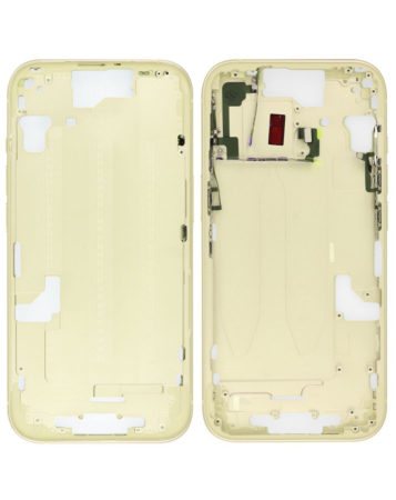 Buy the Middle Frame with Small Parts for iPhone 15 in yellow, international version.
