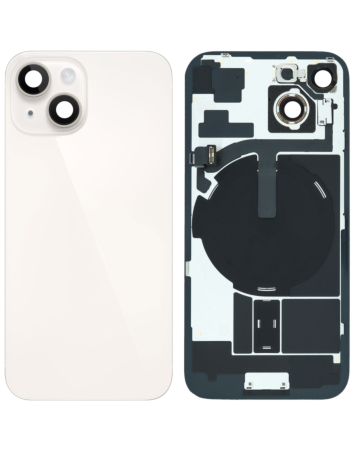 Back Glass with Frame and MagSafe Magnet for iPhone 15 (WHITE) (Service Pack)
