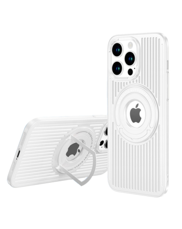 Airflow Magsafe Case with Stand - WHITE for iPhone 15 Pro (Only Ground Shipping)