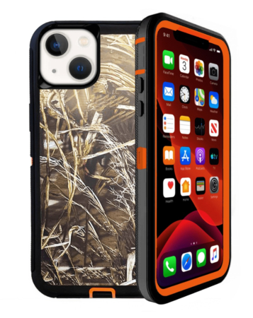Heavy Duty Case for iPhone 14 Plus / 15 Plus (CAMO ORANGE) (Only Ground Shipping)
