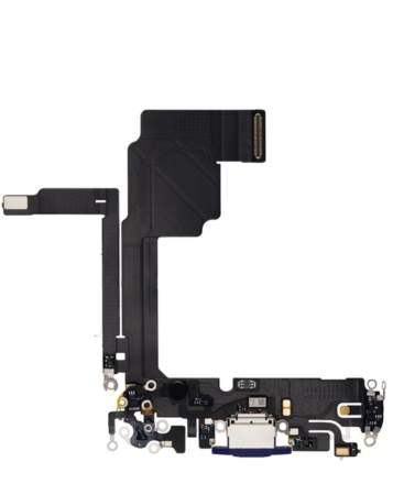 Grab wholesale deals on the Charging Port Flex Cable for iPhone 15 Pro in Blue Titanium, Aftermarket.
