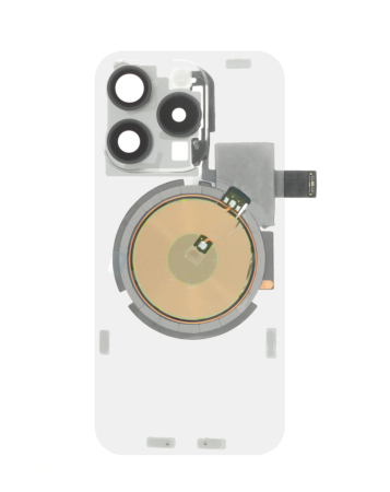 Clear Back Glass with Wireless NFC and MagSafe Magnet for iPhone 15 Pro (NO LOGO) (BLACK TITANIUM)