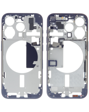 Middle Frame with Parts for iPhone 15 Pro (BLUE) (International Version) (OEM Pull A Grade)