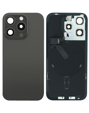 Grab the wholesale deals on the Back Glass with Frame and MagSafe Magnet for iPhone 15 Pro in Black Titanium, Service Pack.