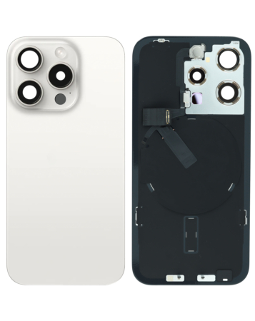 Shop the Back Glass with Frame and MagSafe Magnet for iPhone 15 Pro in White Titanium, Service Pack.