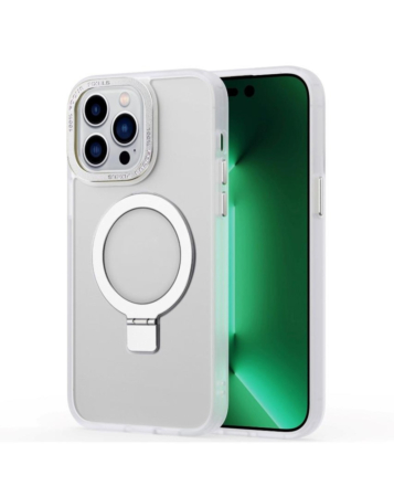 Carbon Wireless Charging Case with Ring Stand - CLEAR for iPhone 15 Pro (Only Ground Shipping)