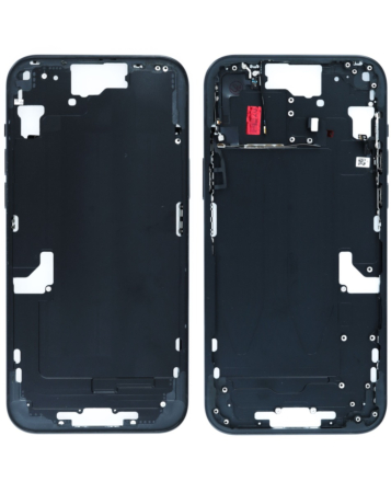 Purchase the black middle frame with small parts for iPhone 15 Plus — international version.