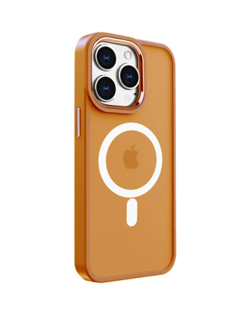 New Magnetic Wireless Charging Case - ORANGE for iPhone 15 Pro (Only Ground Shipping)