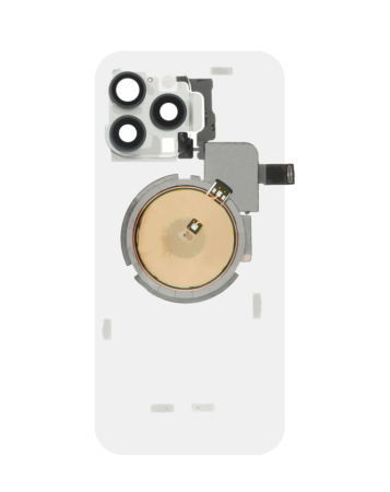 Clear Back Glass with Wireless NFC and MagSafe Magnet for iPhone 15 Pro Max (NO LOGO) (BLACK TITANIUM)