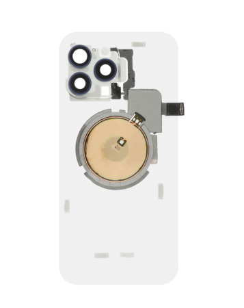 Clear Back Glass with Wireless NFC and MagSafe Magnet for iPhone 15 Pro Max (NO LOGO) (BLUE TITANIUM)