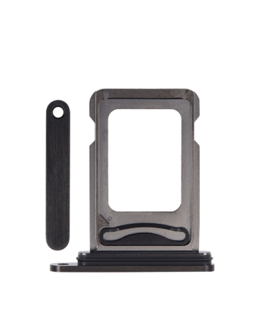 Purchase the dual SIM card tray in black titanium for iPhone 15 Pro and 15 Pro Max.