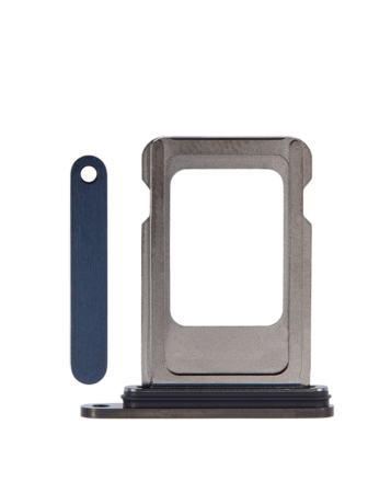 Purchase a single SIM card tray for iPhone 15 Pro and 15 Pro Max in blue titanium.
