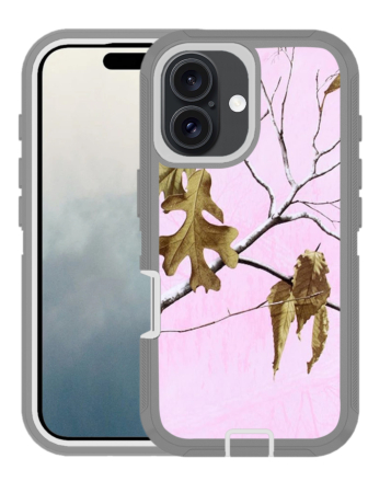 Heavy Duty Case for iPhone 16 (CAMO PINK) (Only Ground Shipping)