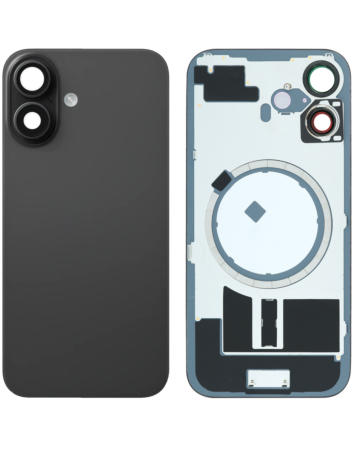 Back Glass with MagSafe Magnet for iPhone 16 (NO LOGO) (BLACK)