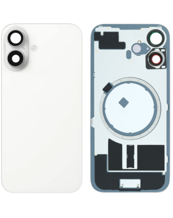 Back Glass with MagSafe Magnet for iPhone 16 (NO LOGO) (WHITE)