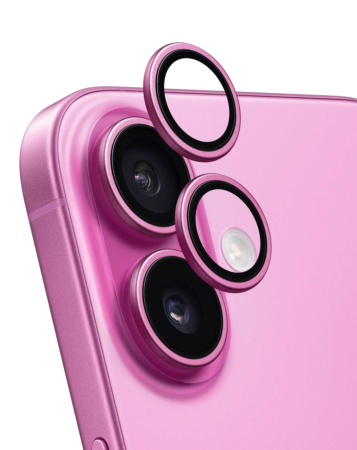 Buy the Back Camera Lens with Bracket & Bezel for iPhone 16 and 16 Plus, Premium, Pink, 2-Piece Set.