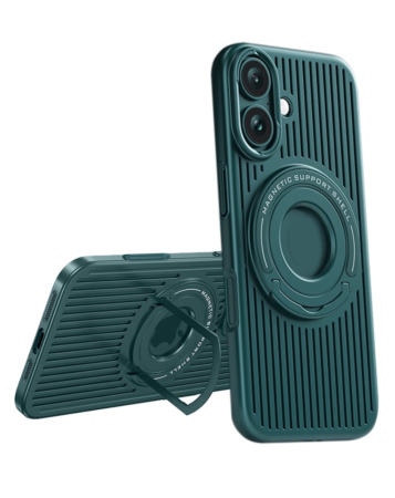 Airflow Magsafe Case with Stand - GREEN for iPhone 16 (Only Ground Shipping)