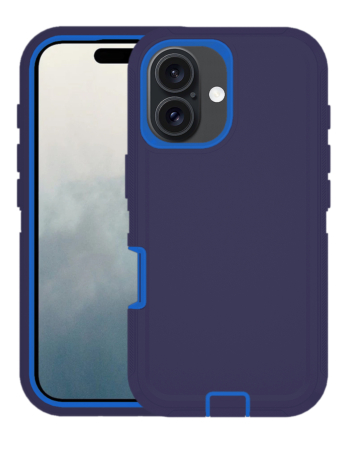 Heavy Duty Case for iPhone 16 Plus (NAVY BLUE) (Only Ground Shipping)