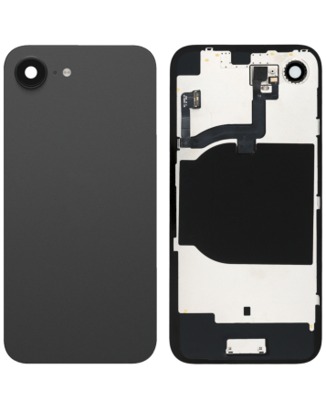 Back Glass with MagSafe Magnet & NFC & Flashlight Flex for iPhone 16e (BLACK)