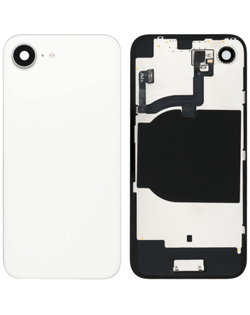 Back Glass with MagSafe Magnet & NFC & Flashlight Flex for iPhone 16e (WHITE)