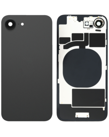 Back Glass with MagSafe Magnet for iPhone 16e (NO LOGO) (BLACK)